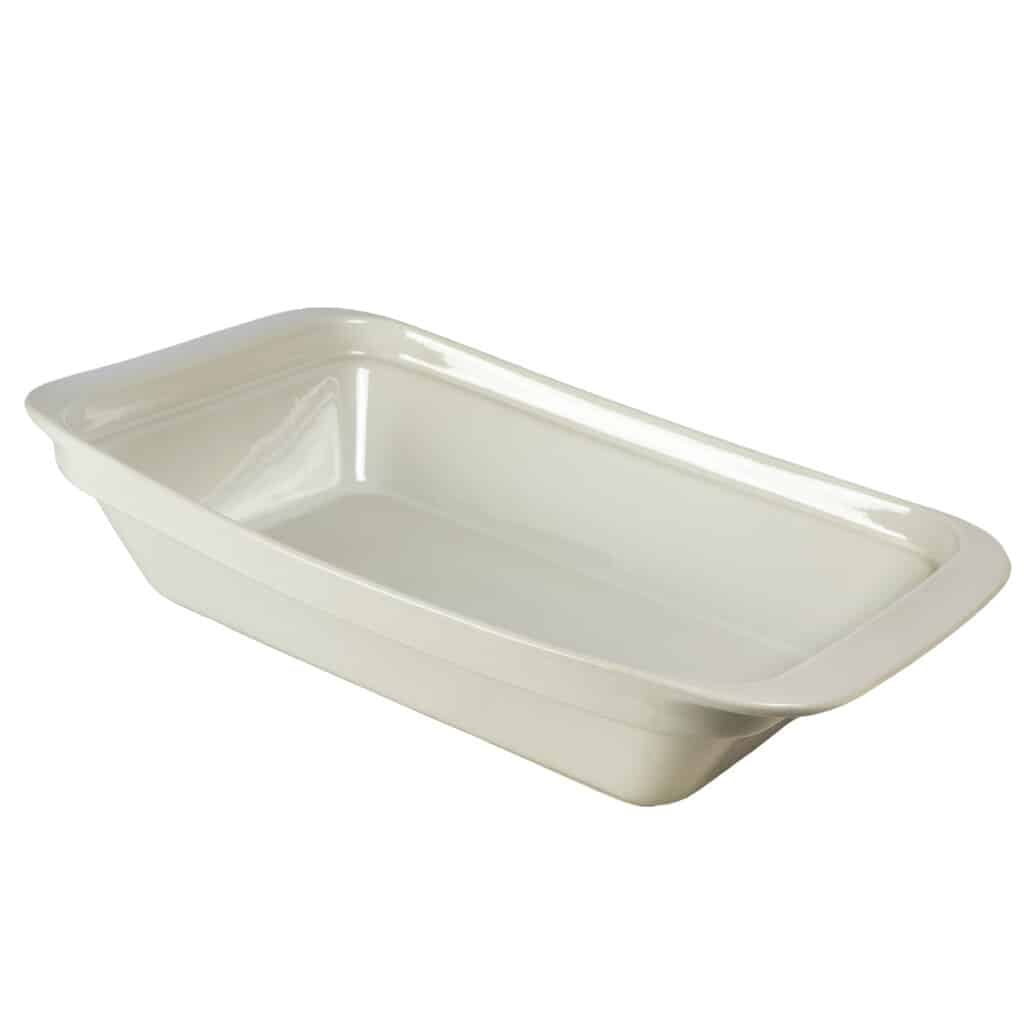 Heat-resistant pot White 32x24x8 cm