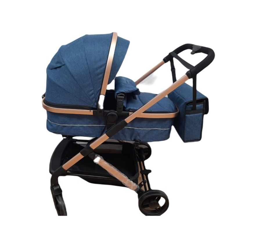 Passeggino 2 in 1 per bambini, Carrozzina Convertibile, Tipo Sportivo, Colore Blu