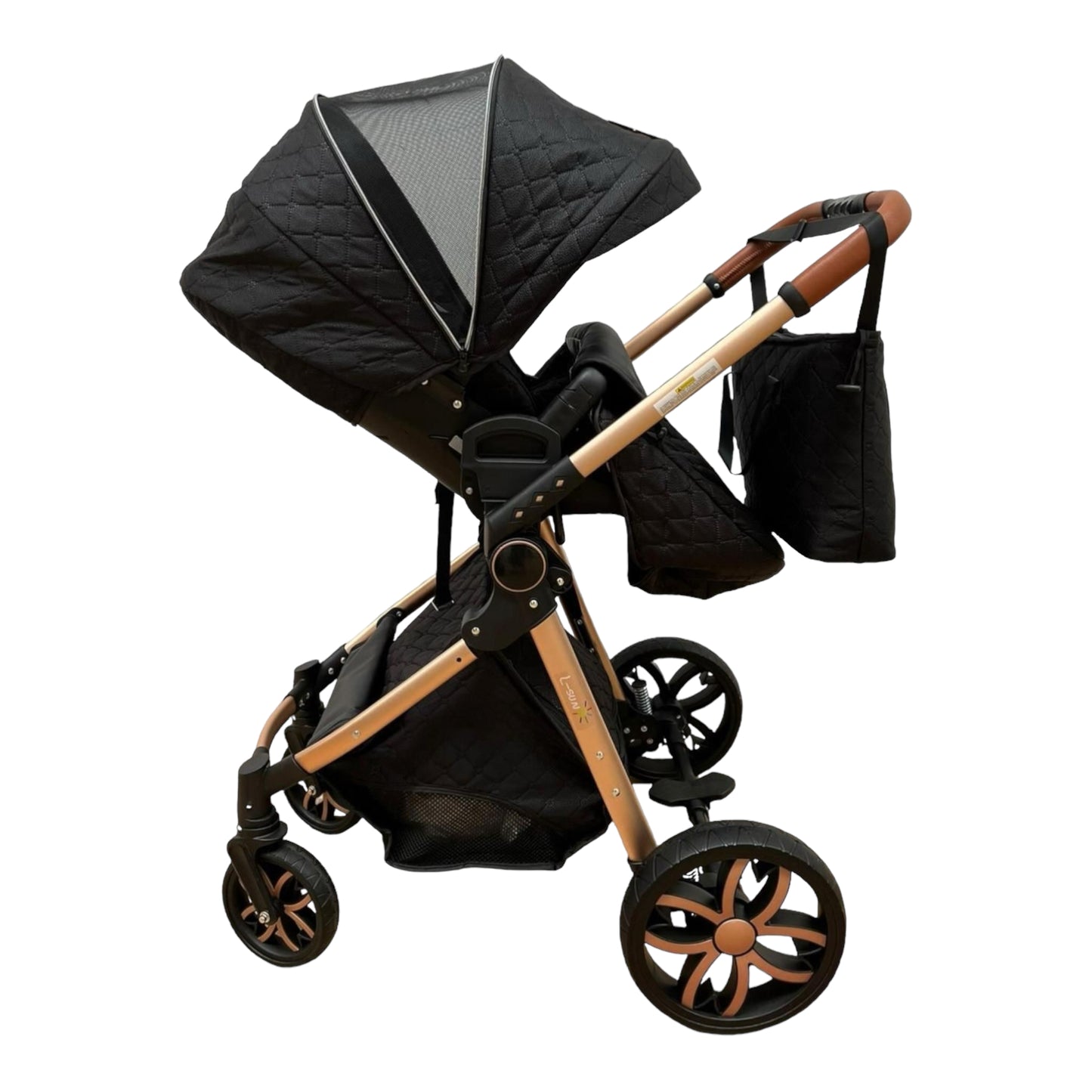 Passeggino PREMIUM 3 in 1 Nero 3 Pezzi