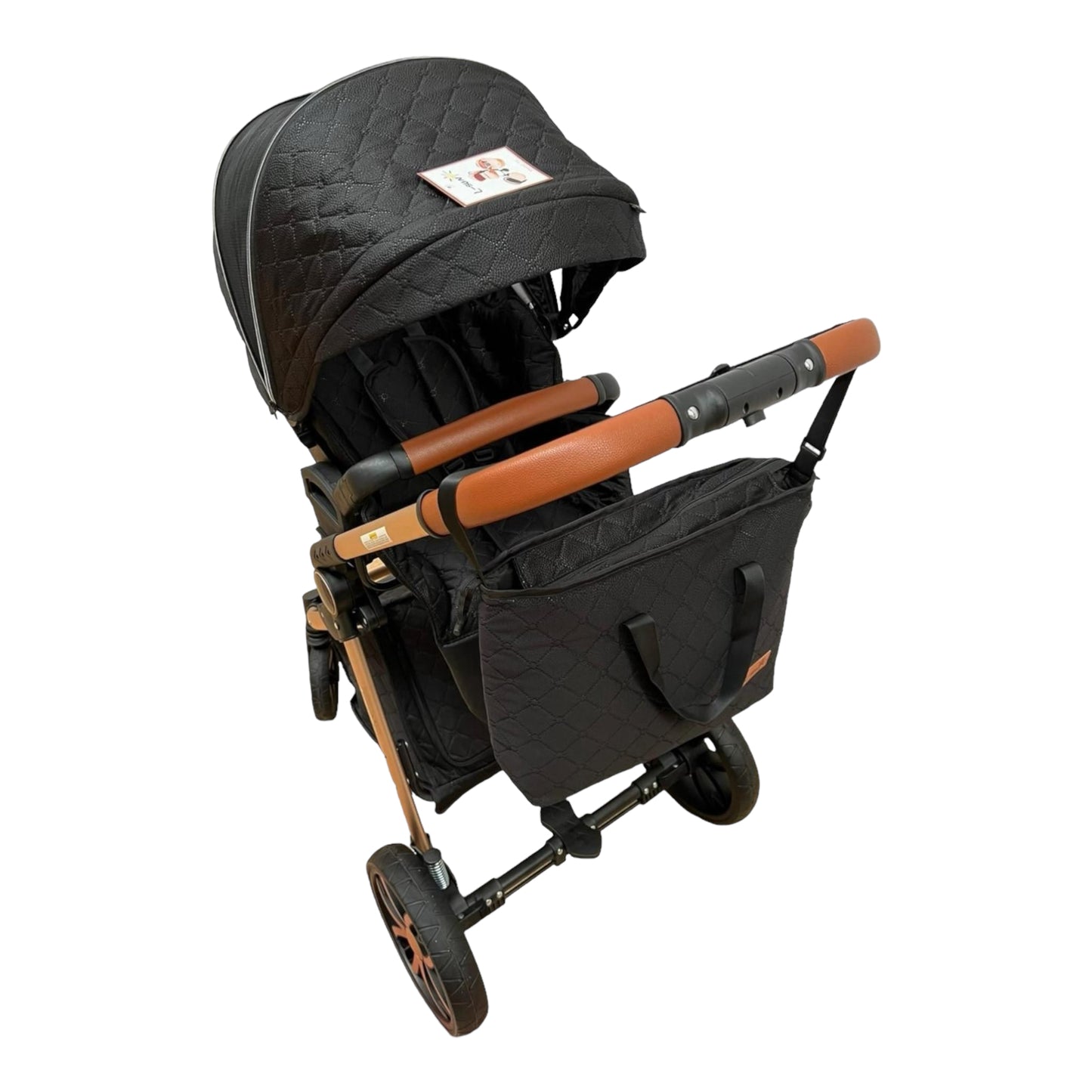 Passeggino PREMIUM 3 in 1 Nero 3 Pezzi