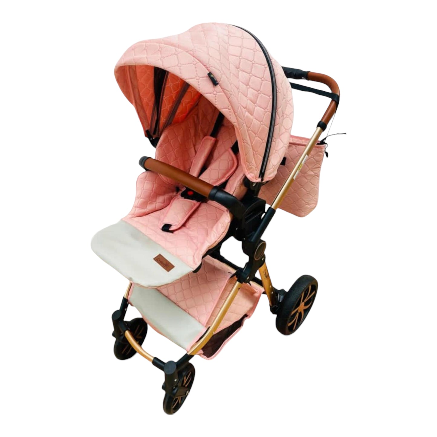 Carrozzina 3 in 1 PREMIUM Rosa 3 Pezzi