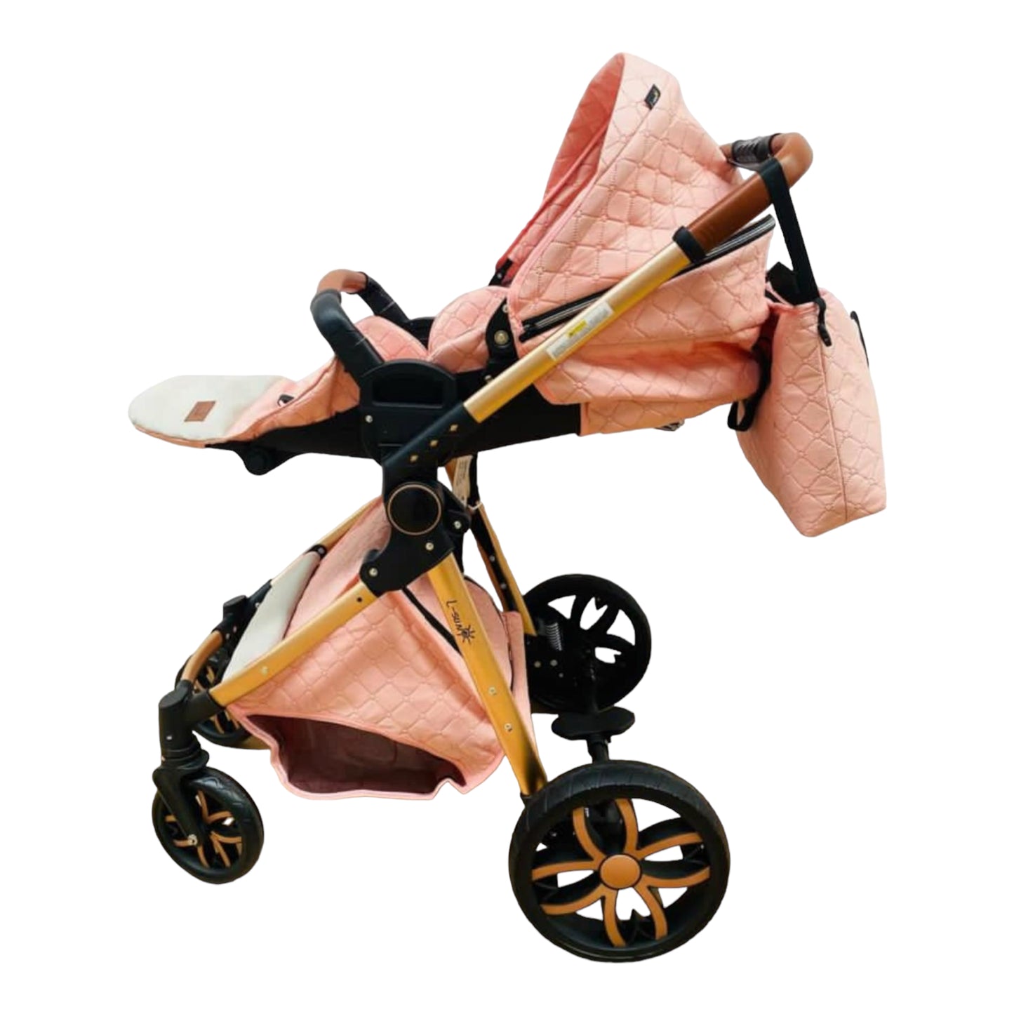 Carrozzina 3 in 1 PREMIUM Rosa 3 Pezzi