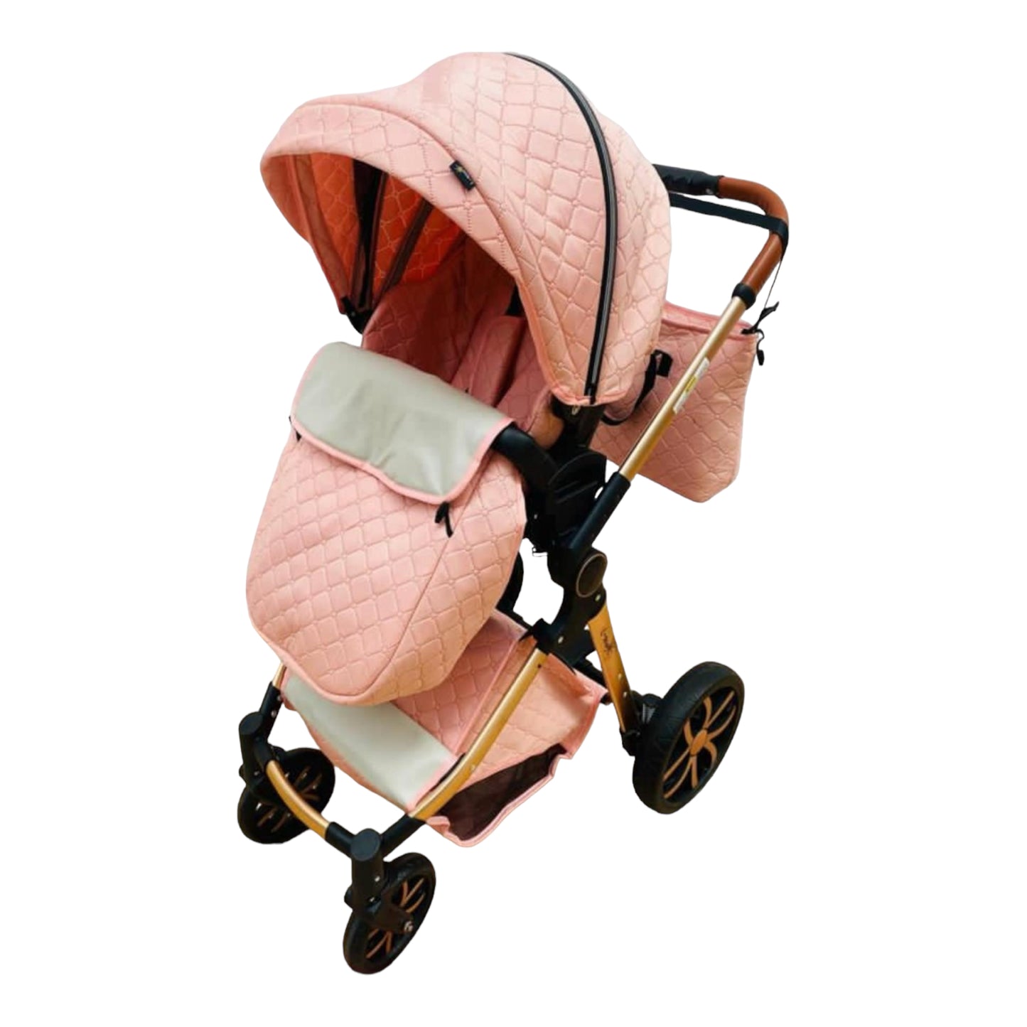 Carrozzina 3 in 1 PREMIUM Rosa 3 Pezzi