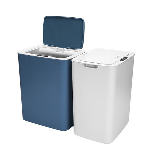 Automatic waste bin with sensor, for kitchen or bathroom, capacity 14 l, rechargeable with usb, Victronic CG3904 (blue)