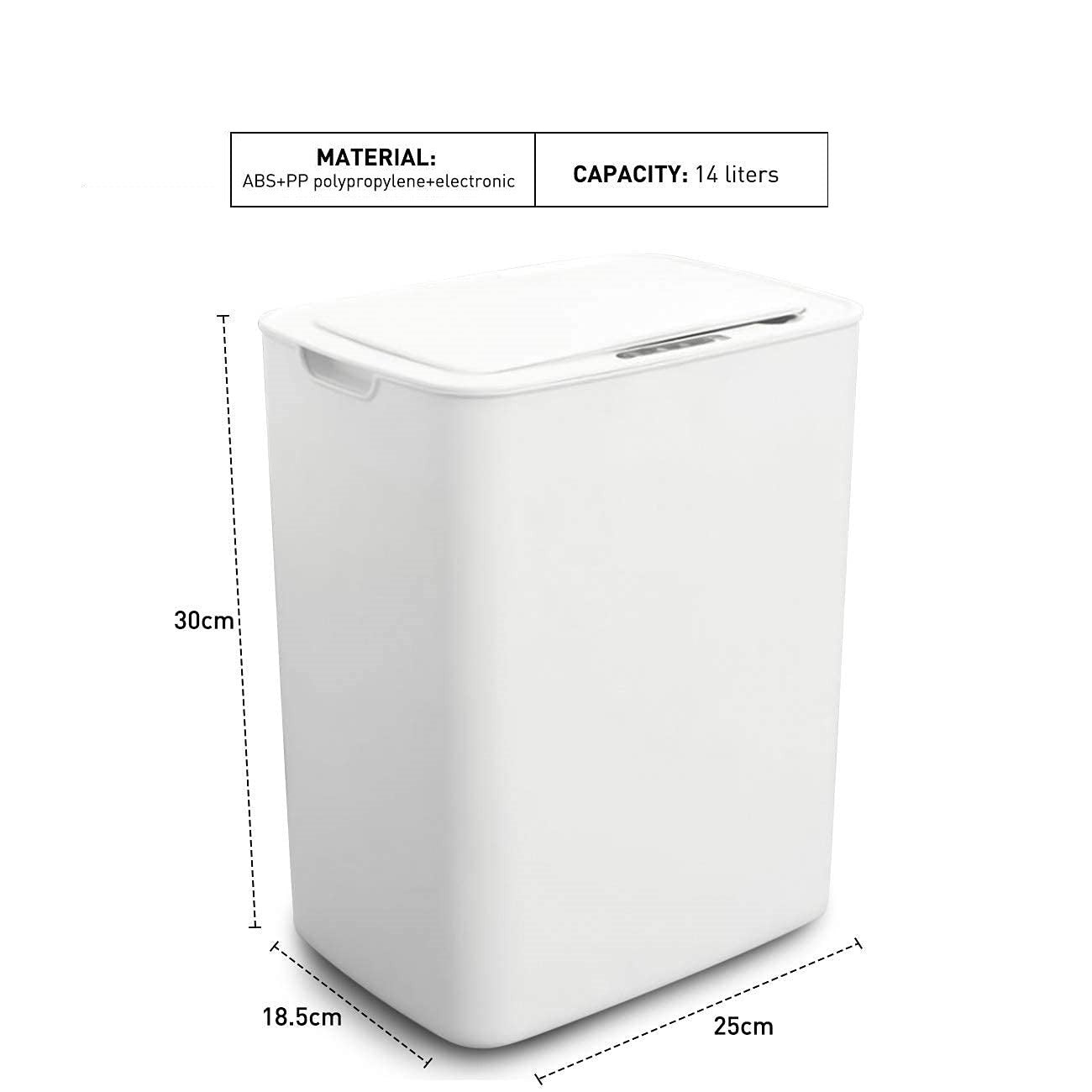 Automatic waste bin with sensor, for kitchen or bathroom, capacity 14 l, rechargeable with usb, Victronic CG3904 (blue)