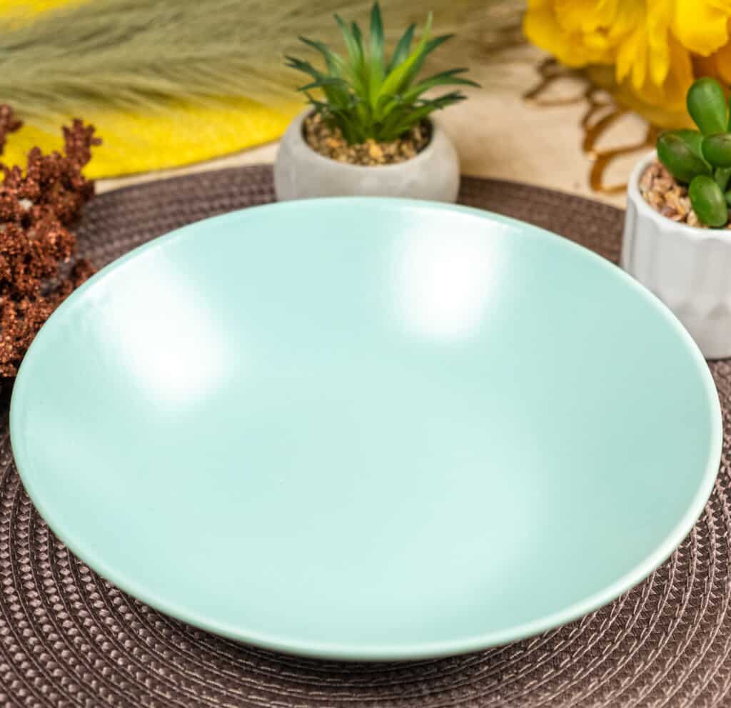 Eleganță în Verde: Set 4 farfurii adanci 21 cm Verde Menta Mat