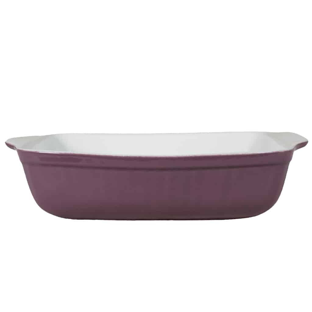 Heat-resistant pot White/Purple, 28 x 24 x 8 cm