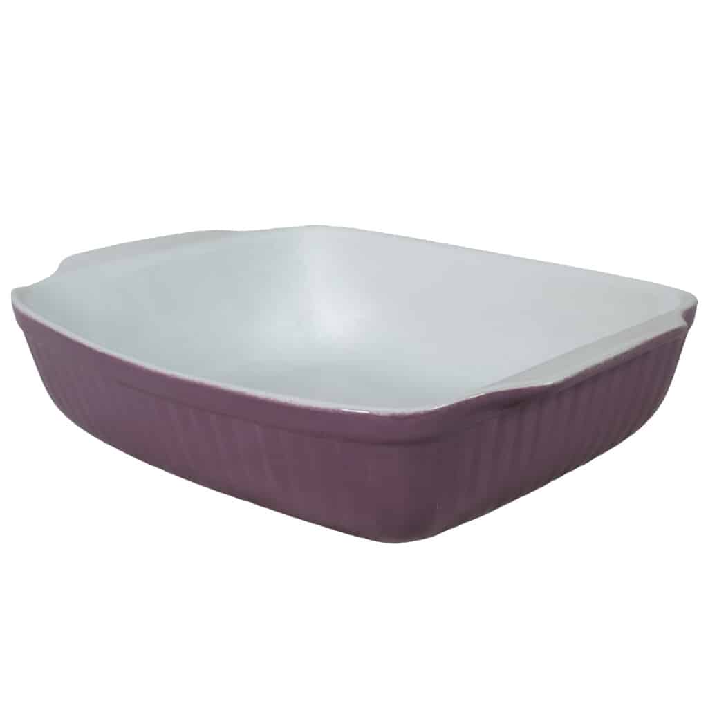 Heat-resistant pot White/Purple, 28 x 24 x 8 cm