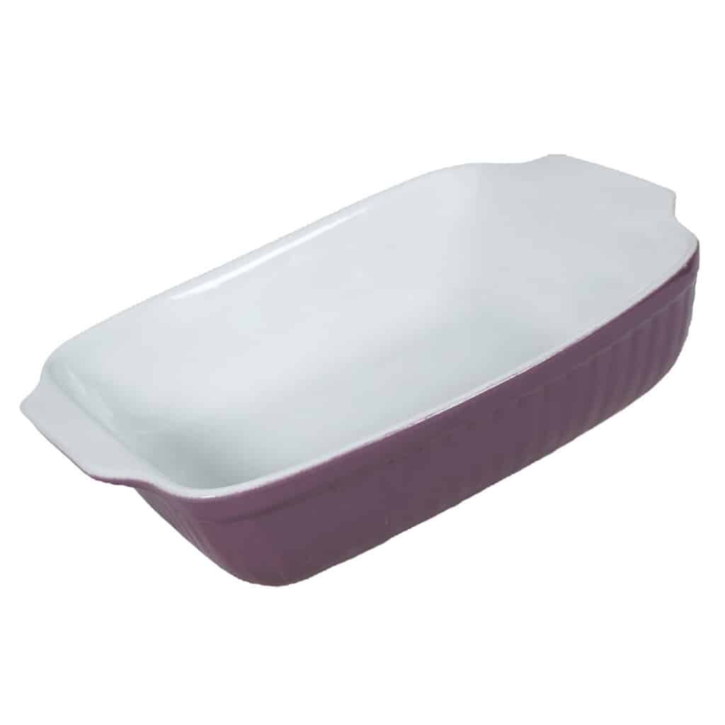 Heat-resistant pot White/Purple, 28 x 24 x 8 cm