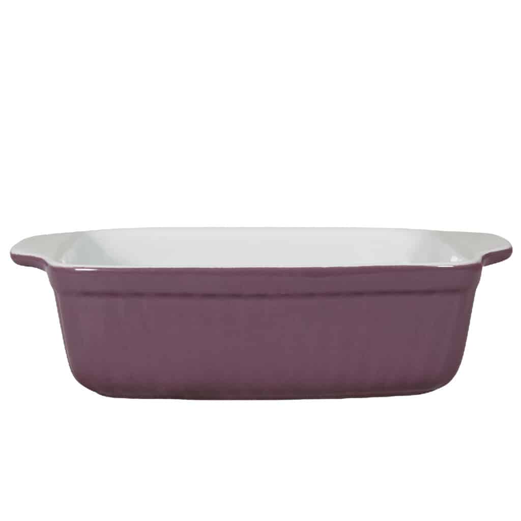 Heat-resistant pot White/Purple 20.5 x 16 x 7 cm