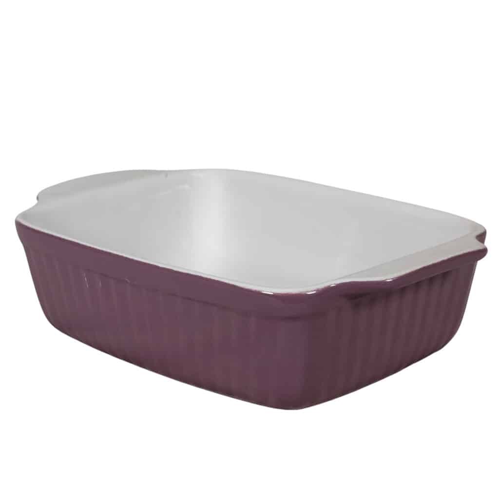 Heat-resistant pot White/Purple 20.5 x 16 x 7 cm