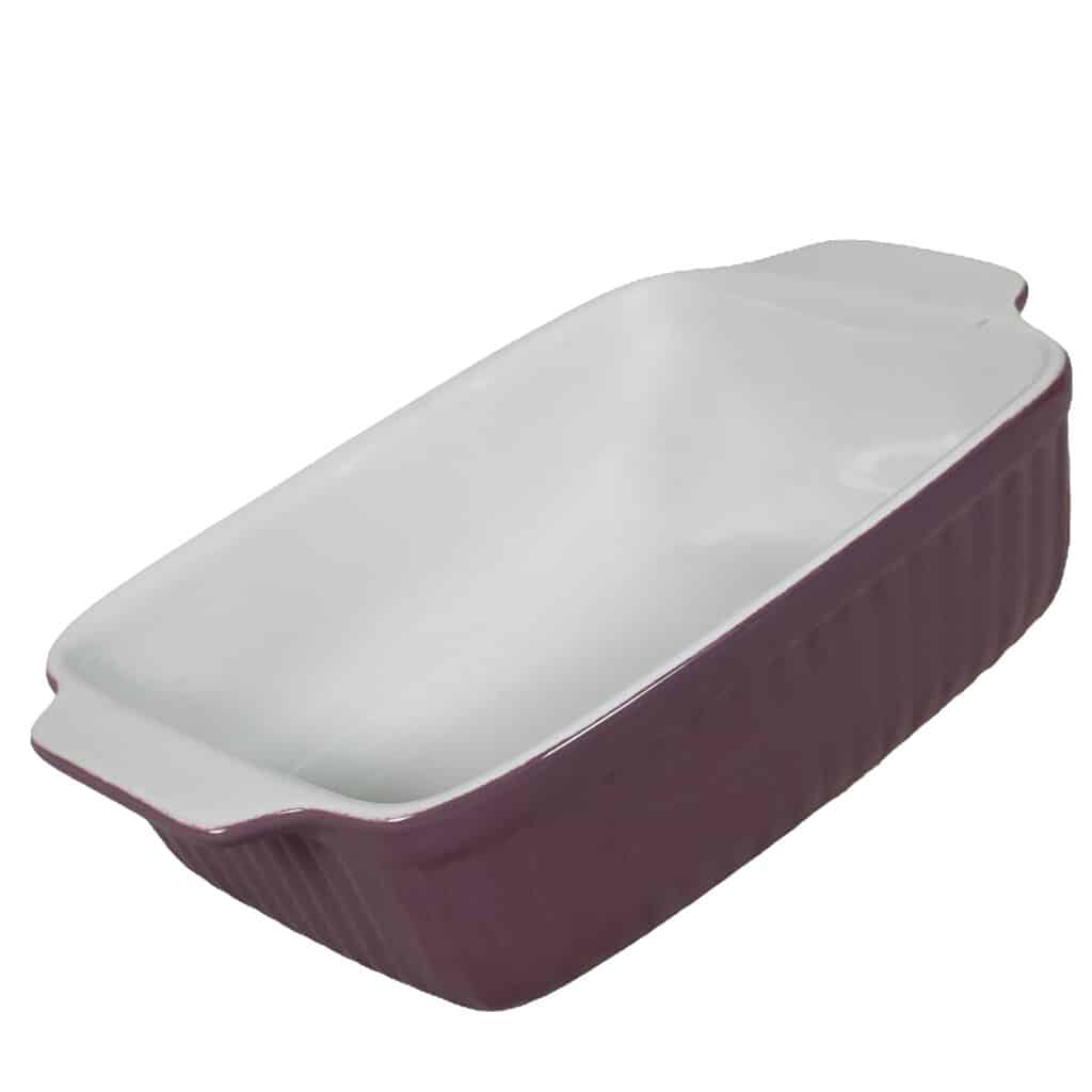 Heat-resistant pot White/Purple 20.5 x 16 x 7 cm