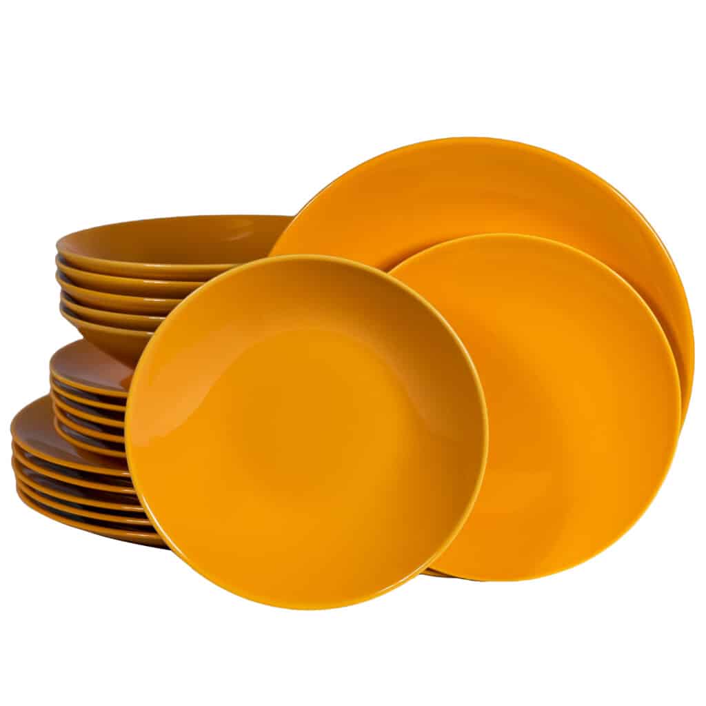 Plate set 18 pieces, for 6 people, Sun, Cesiro, Lucious Yellow