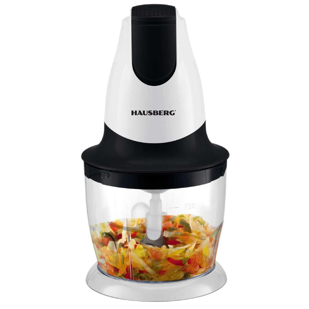 Tritatutto elettrico Hausberg HB-4503NG, 300 W, 750 ml, tritare, tagliare, macinare, mescolare, Nero