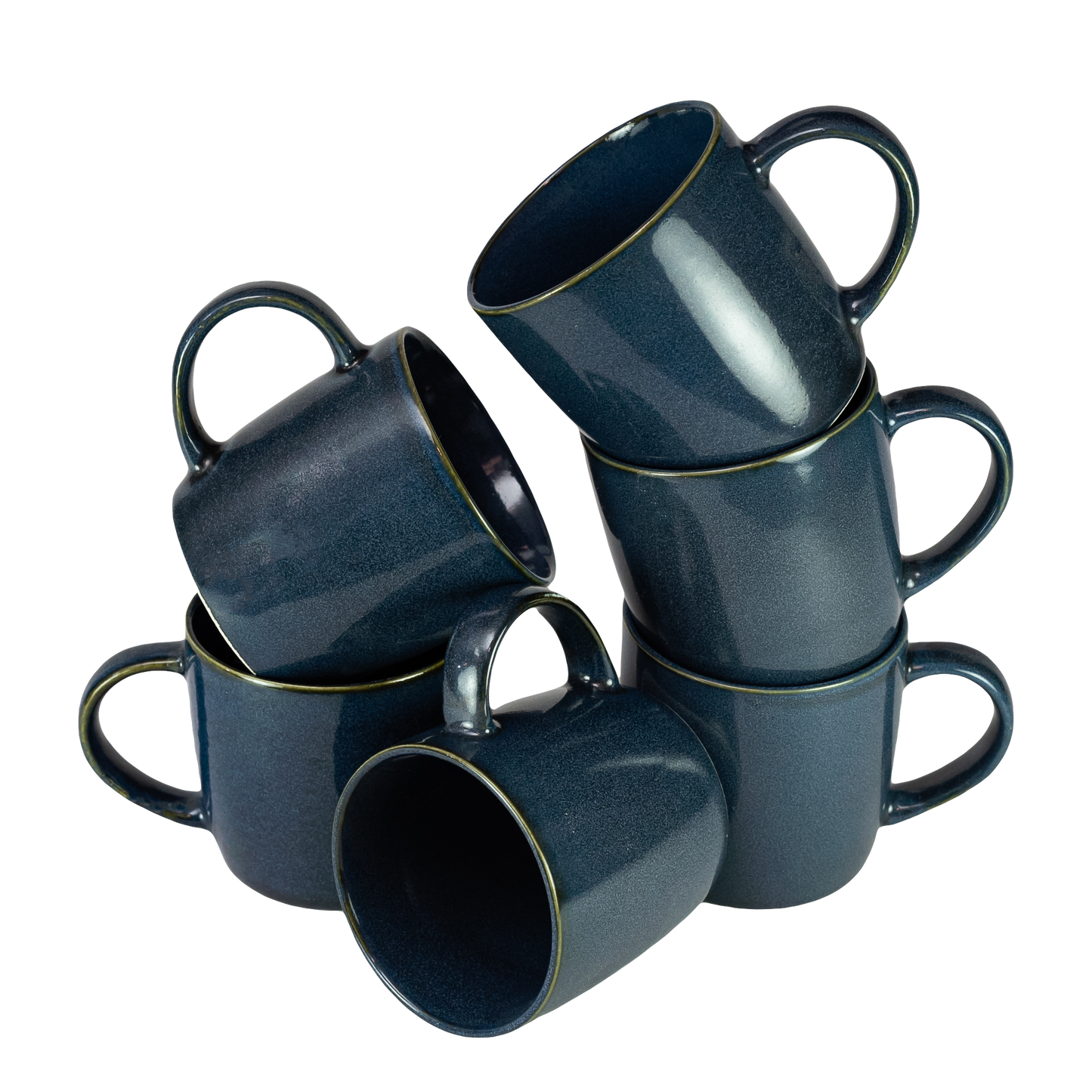 Set of 6 Blue cups 270 ml