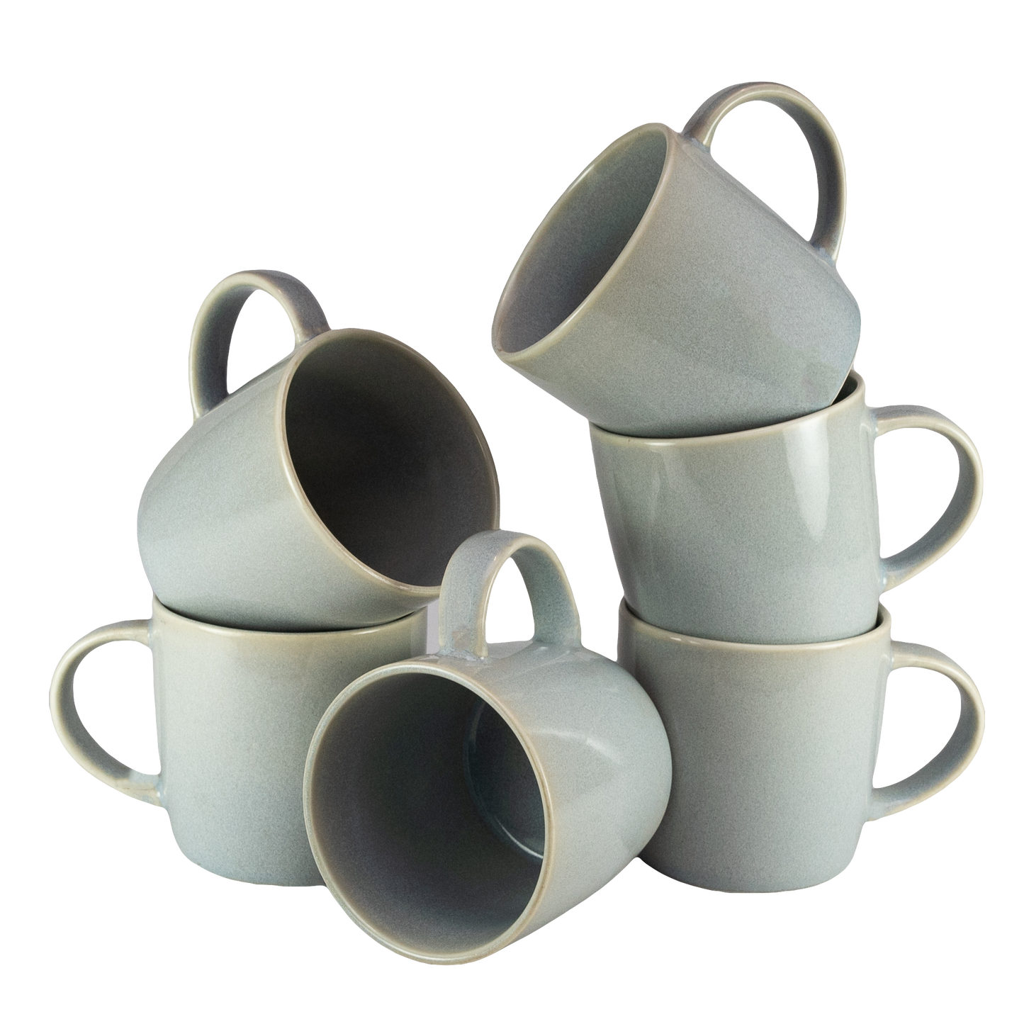 Set of 6 Gray mugs of 270 ml, Cesiro