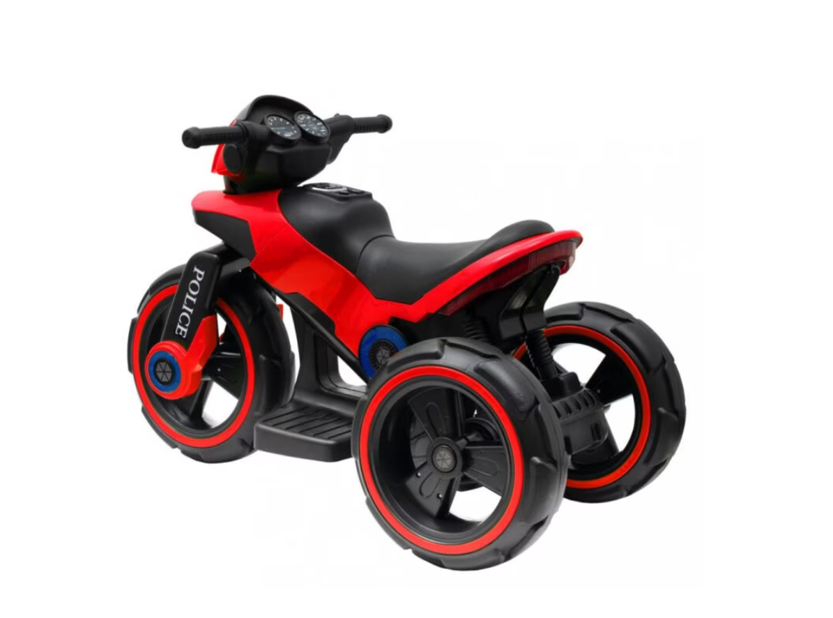 Moto eléctrica para niños, Modelo Police, 12v, +2 años, Premium, color Rojo