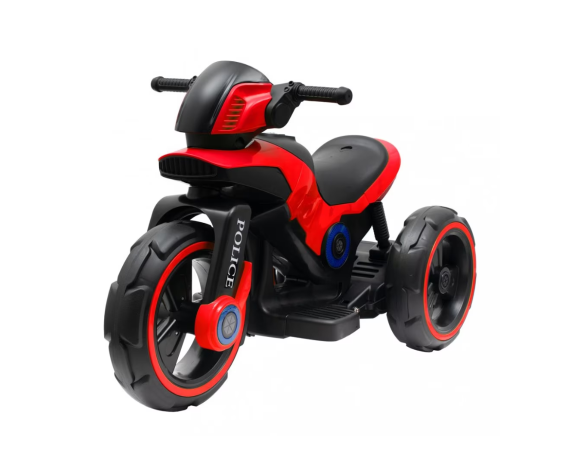 Moto eléctrica para niños, Modelo Police, 12v, +2 años, Premium, color Rojo