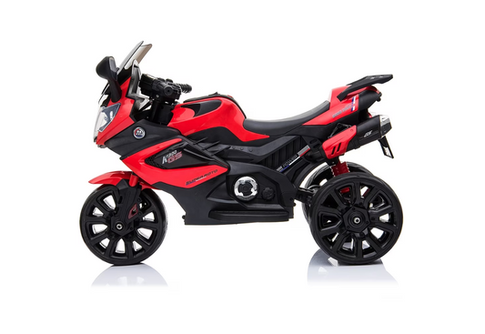 Moto eléctrica infantil, batería de 12V, color Rojo