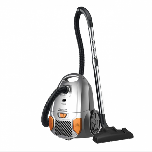 Heinner HVC-MGRY1400-V2 bag vacuum cleaner, 700 W, 3 L, HEPA 12 filter, Variable suction power, 2in1 accessory