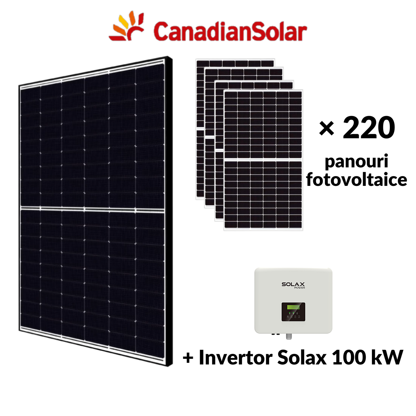 Photovoltaik-Anlagenpaket 100 kW Canadian Solar 455 W 