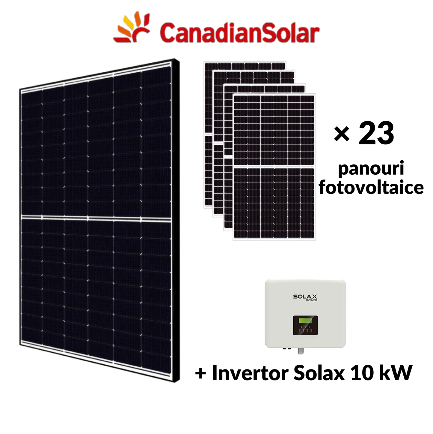 Paquete de sistema fotovoltaico 10 kW Canadian Solar 455 W