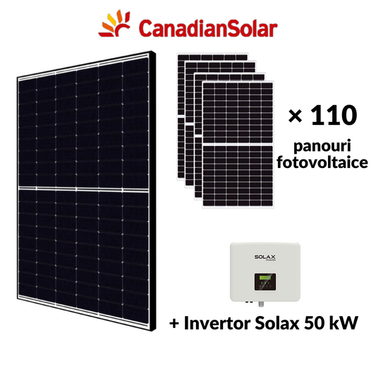 Paquete de sistema fotovoltaico 50 kW Canadian Solar 455 W