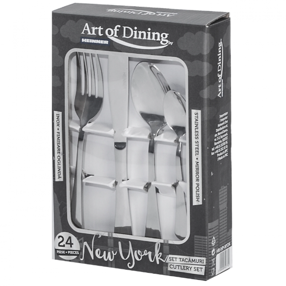 Комплект прибори за хранене 24 части Art of Dining Heinner New York