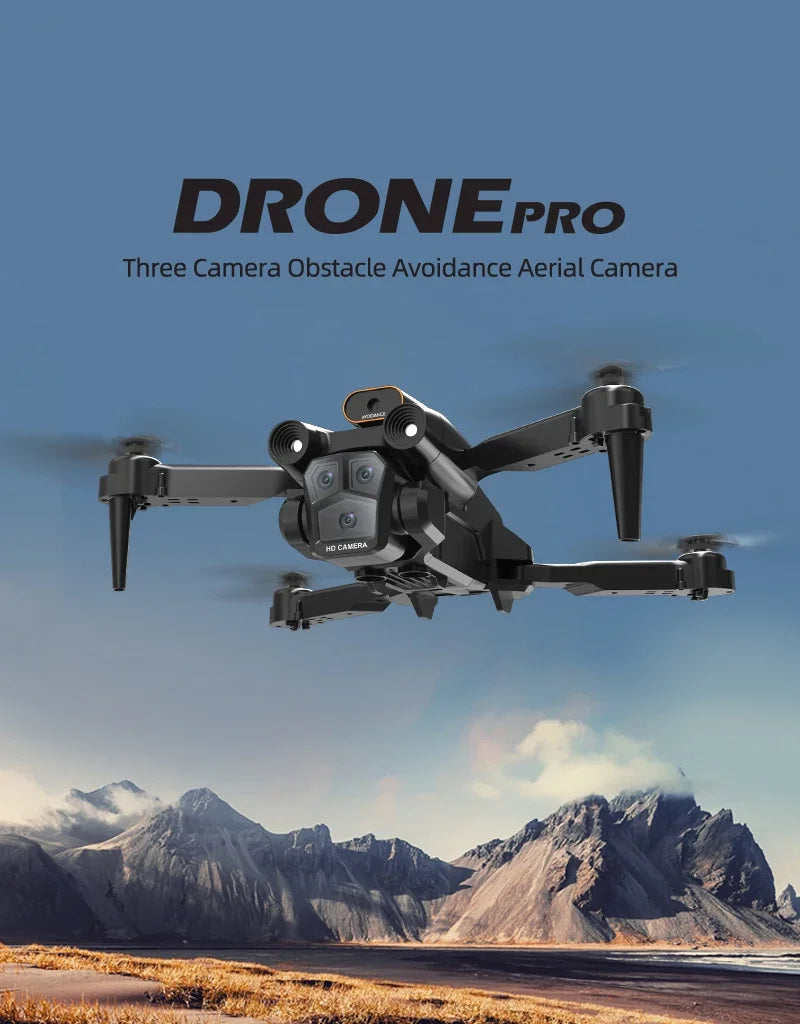 Nuovo M4 RC Drone 4K Professionale Grandangolo Triple HD HD Camera Pieghevole RC Elicottero WIFI FPV Altitudine Stabile - M4Pro-Triple4K-Bag