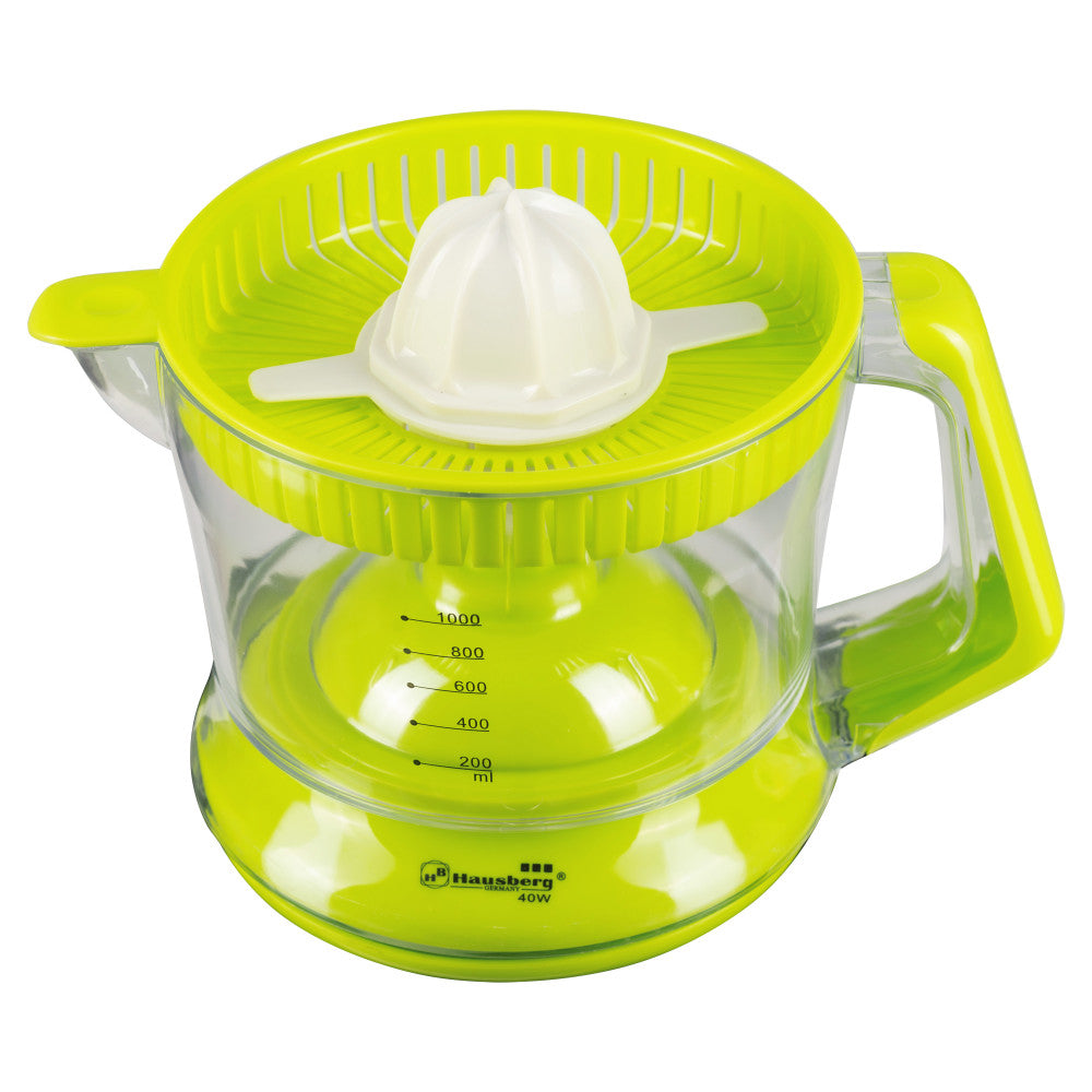 Storcator de citrice Hausberg, 1 l, 40 W, Verde