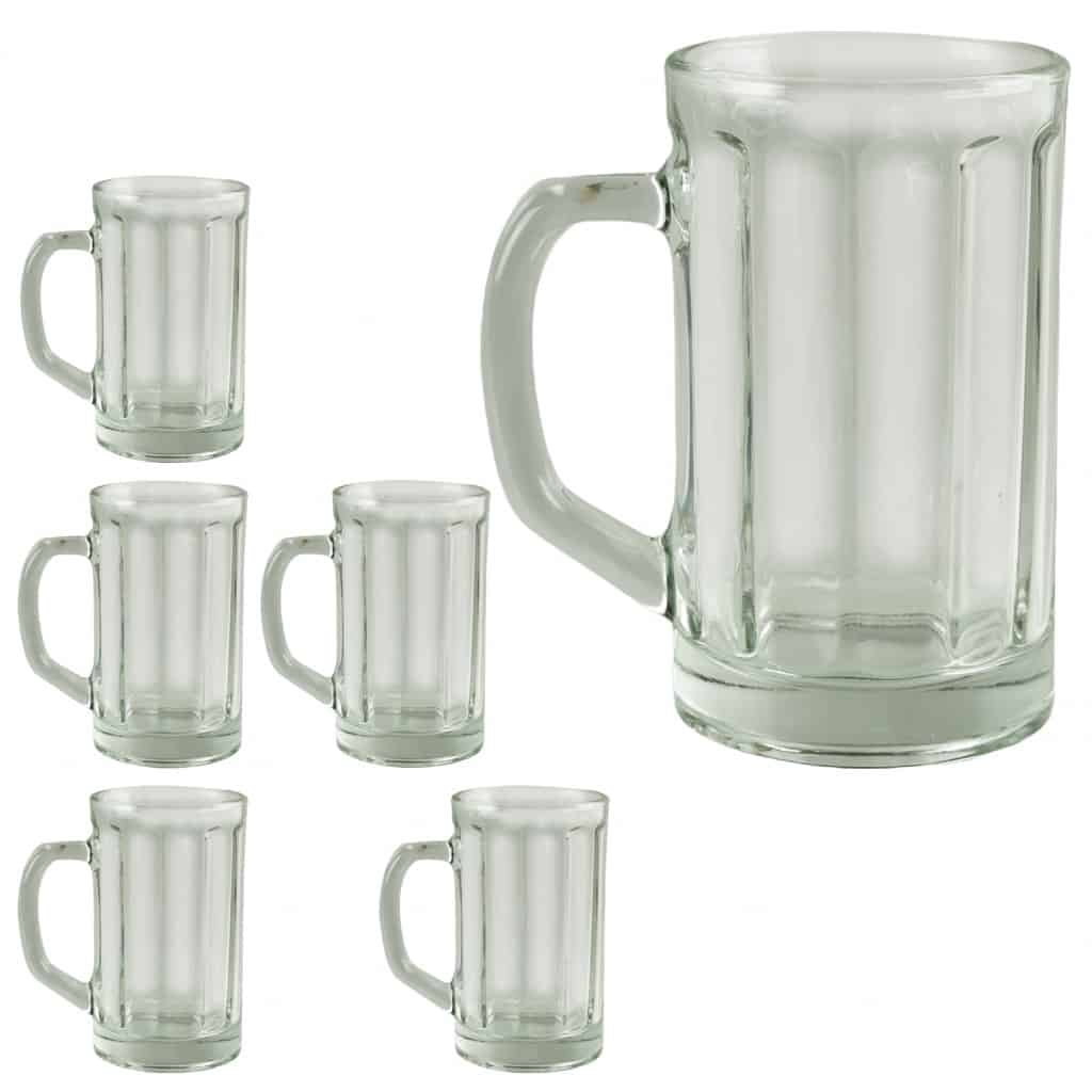 Set of 6 beer glasses, 250 ml, Transparent