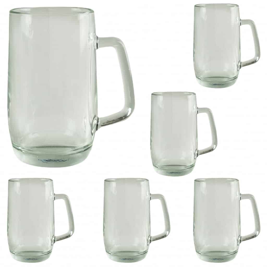 Set of 6 beer glasses 400 ml, Transparent