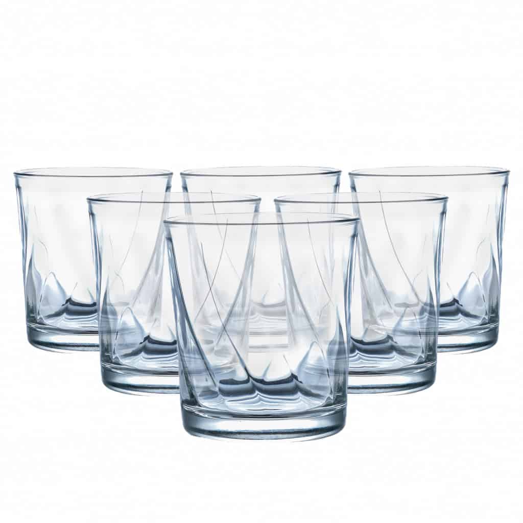 Set of 6 water glasses, Kyknos, 285 ml, Transparent