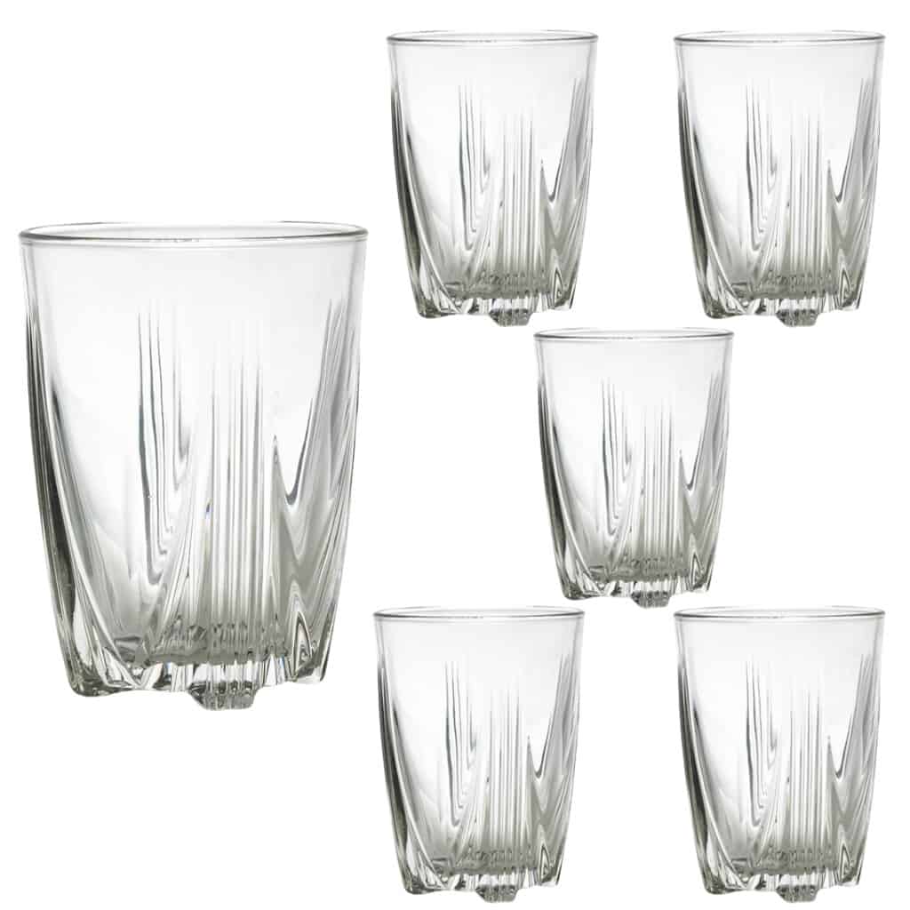 Set di 6 bicchieri in vetro da 145 ml