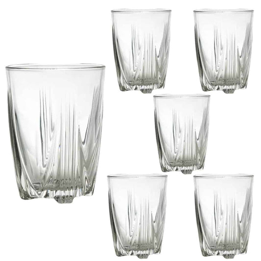 Set of 6 glass glasses 145 ml