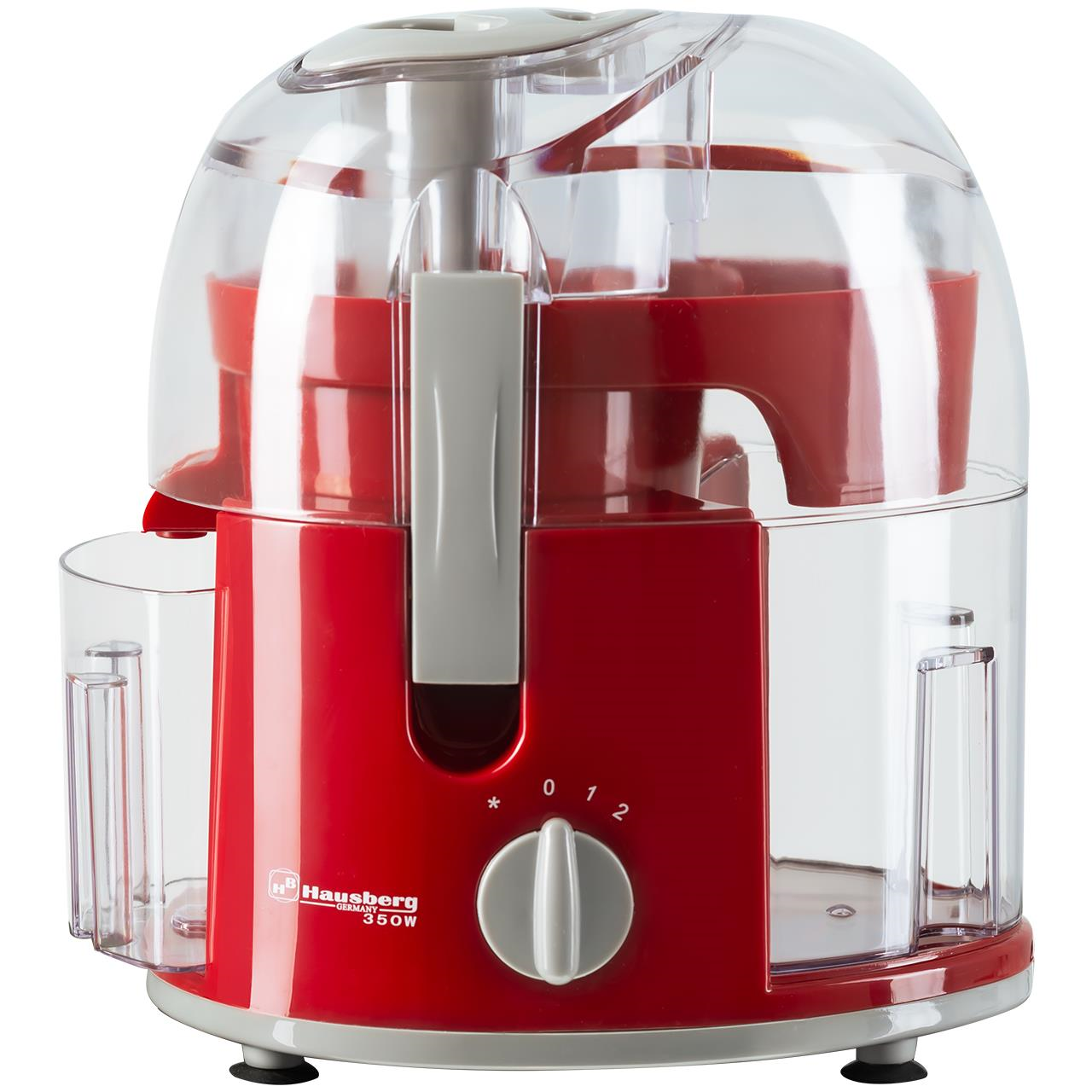 Storcator fructe Hausberg HB7500RS, 2 viteze, lame inox, 400ml, 350 W, Rosu