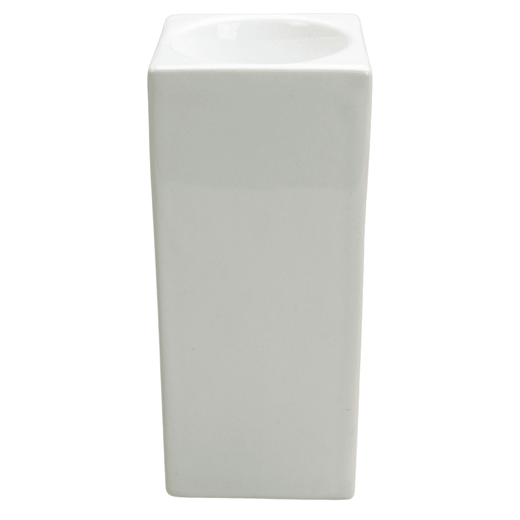 Portacandela Ceramica, 20 cm, Bianco Artico