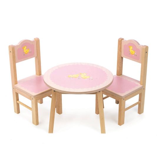 Mobiliario infantil - Mesa con 2 sillas, fabricada en madera de primera calidad -TL8102