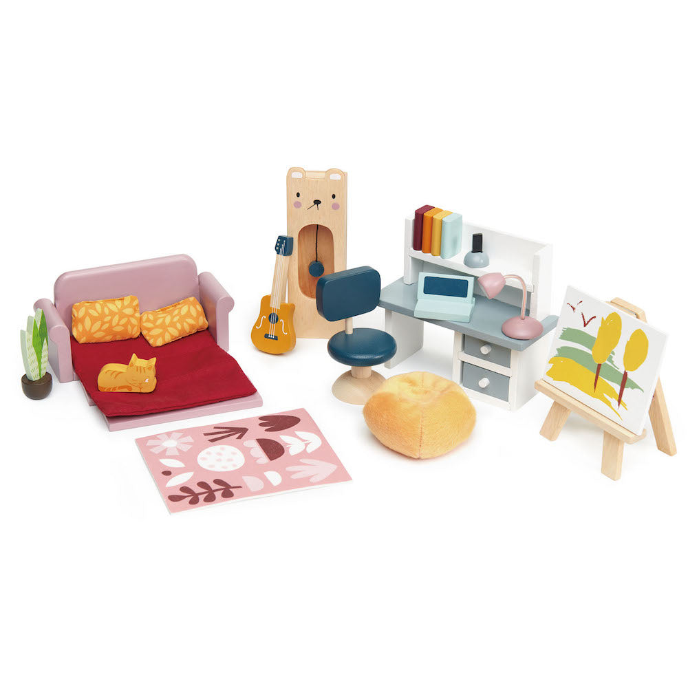 Juego de muebles de oficina para casa de muñecas - 27 piezas - TL8159