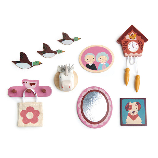 Set decoratiuni perete pentru casute - 10 piese - TL8160