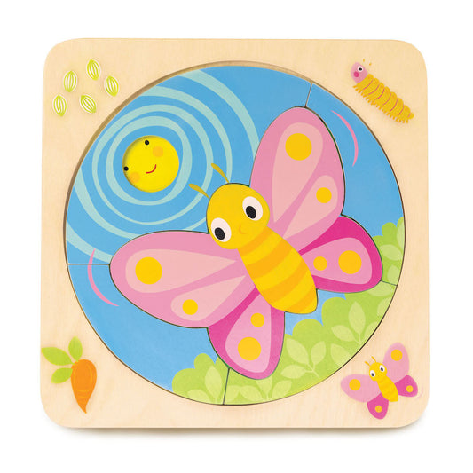 Puzzle educativo desarrollo de mariposas - Butterfly Life 4en1 - TL8413