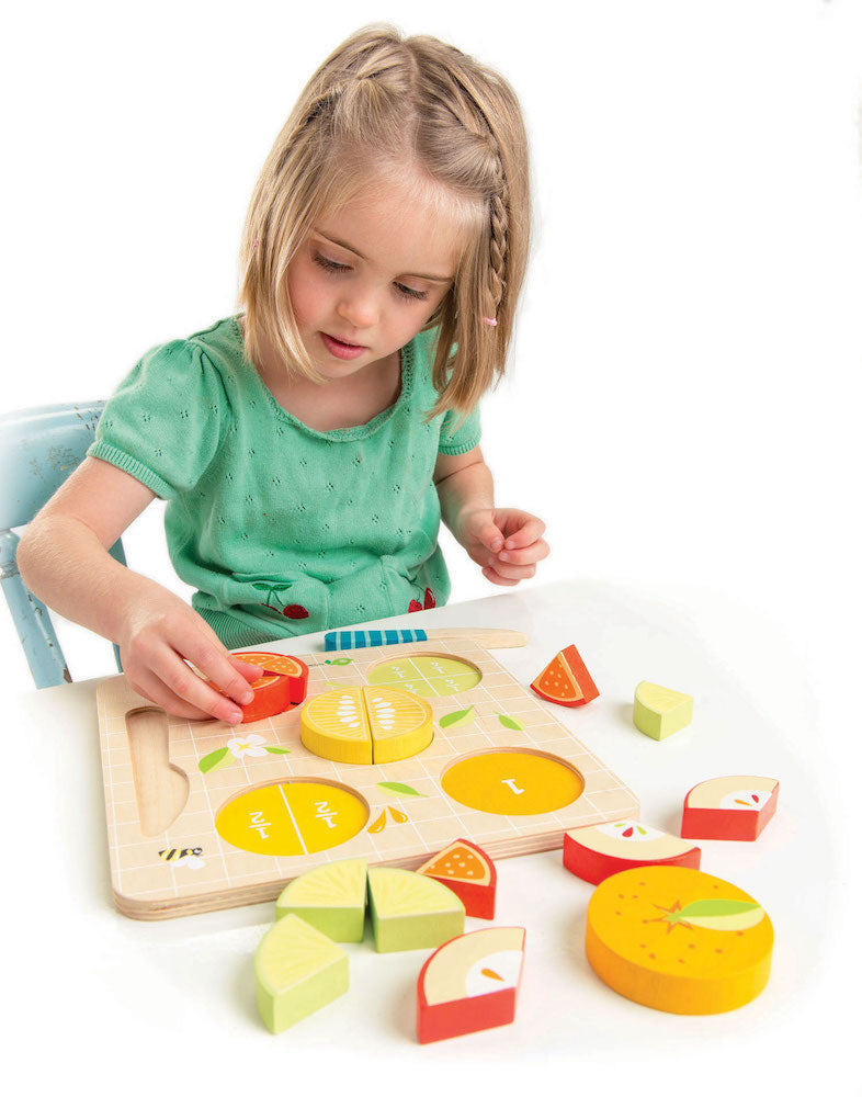 Puzzle educativo Fracciones de Frutas - Fracciones de Cítricos - TL8414