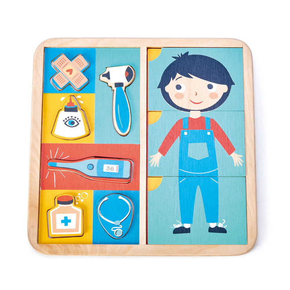 Puzzle educativo Aprendamos el cuerpo humano - Ouch Puzzle - TL8419