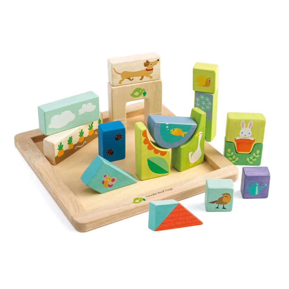 Puzzle educativo ilustraciones de jardines - Garden Patch Puzzle - 17 piezas - TL8454