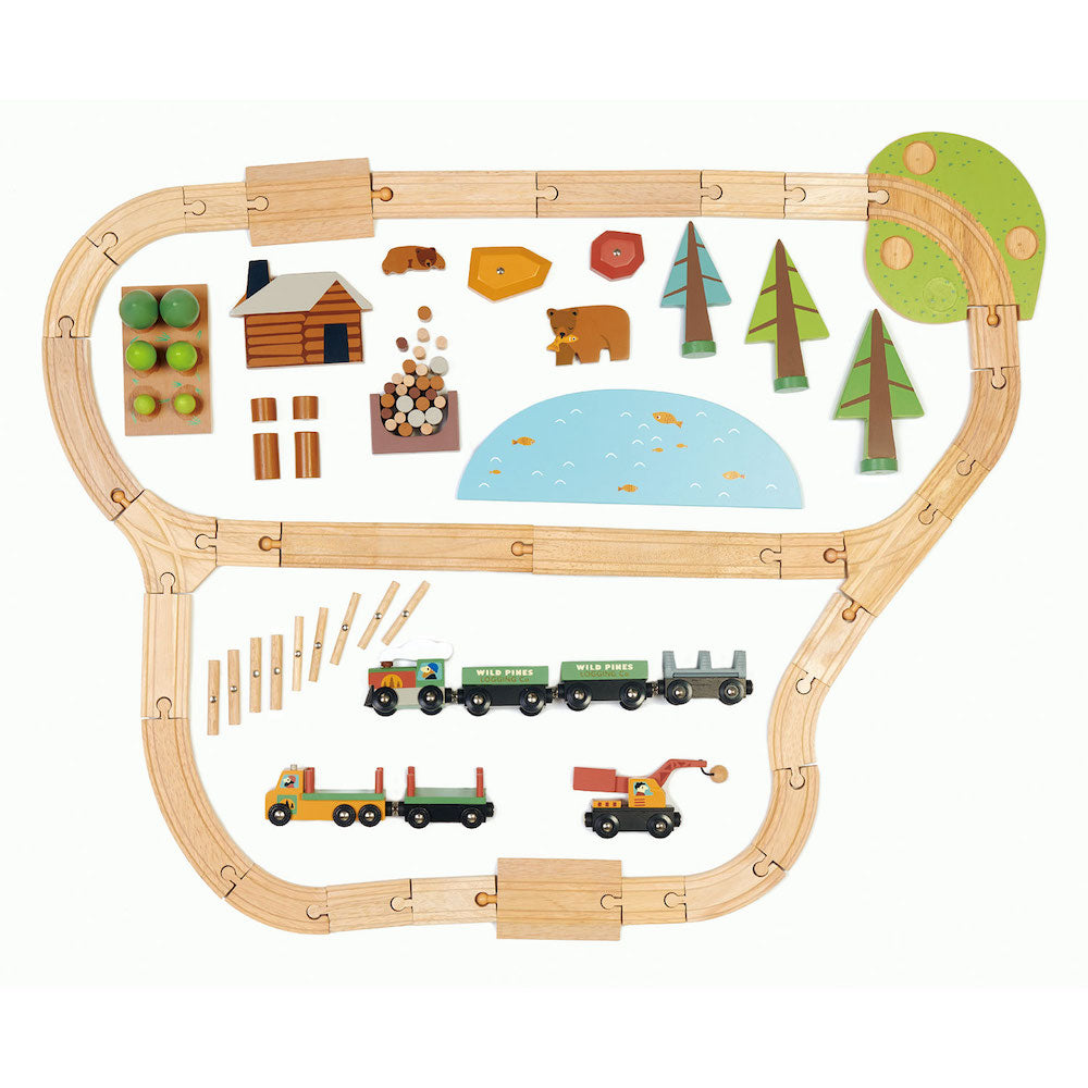 Set de tren in padure cu brazi - Wild Pines Train set - TL8702