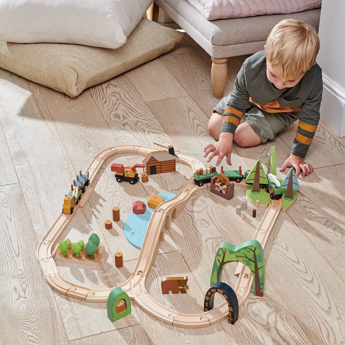 Set de tren in padure cu brazi - Wild Pines Train set - TL8702