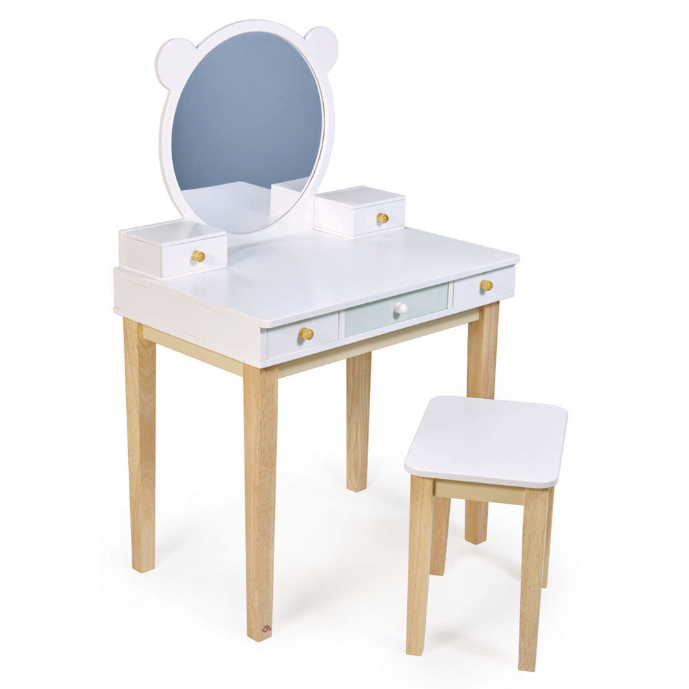 Козметична маса със стол, изработена от премиум дърво - Forest Dressing Table - TL8821