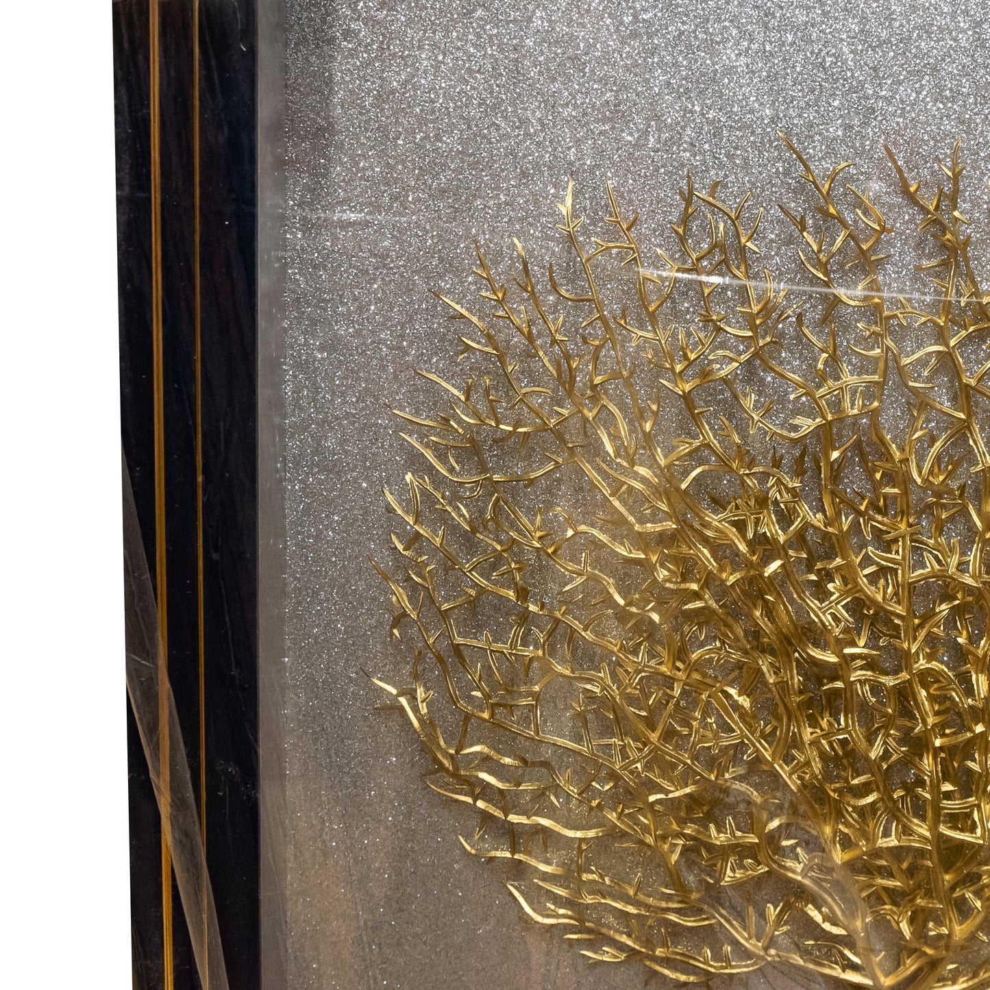 Painting with Golden Tree made of metal, 60x40 cm