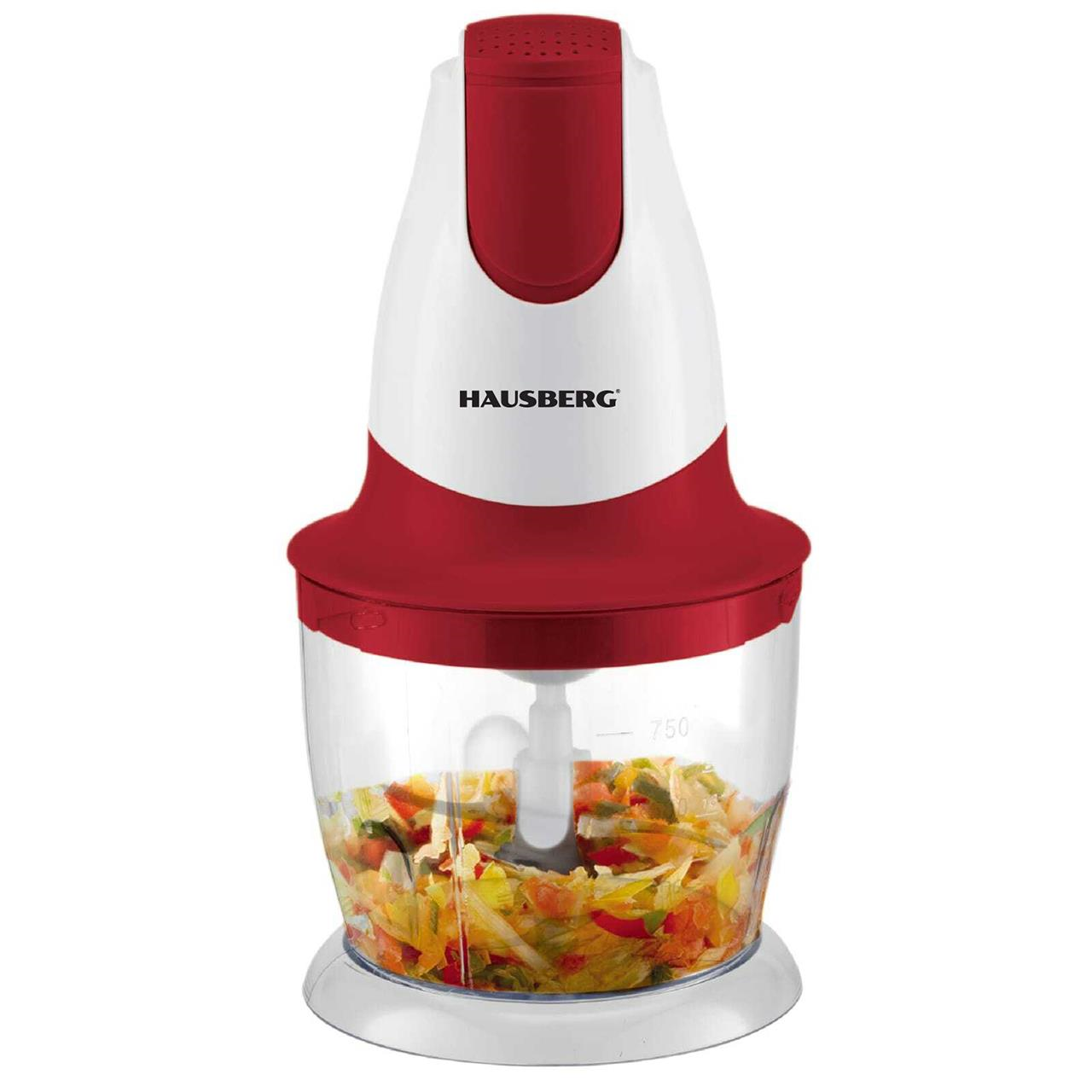 Електрически чопър Hausberg HB-4503RS 300 W 750 ml chop chop grind mix Червен