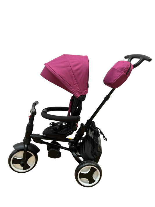 Triciclo, color rosa, ultraplegable, multifuncional, con asiento giratorio y solo sirve para dormir